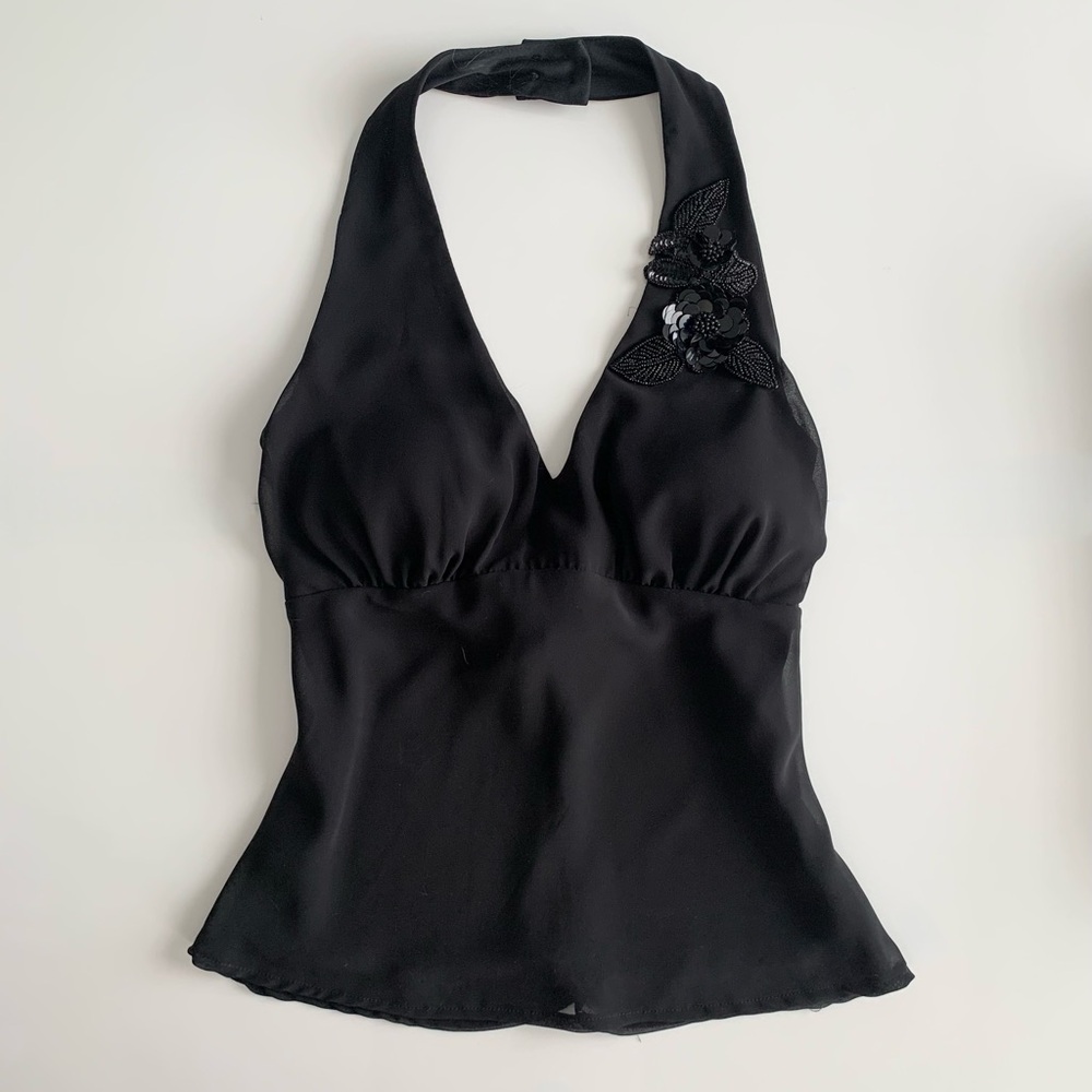 Connected apparel halter top
